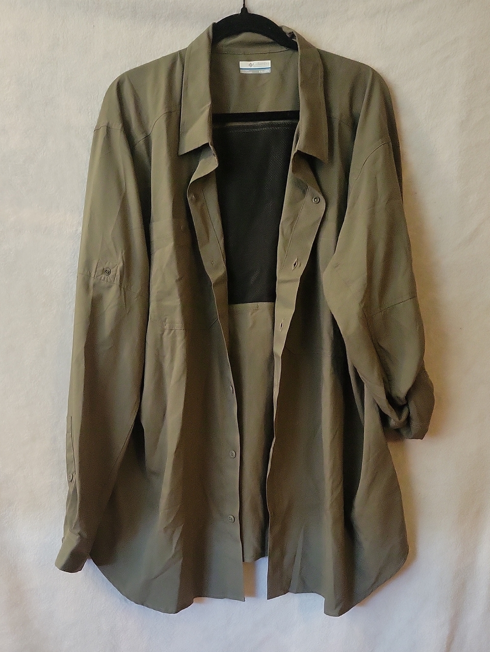 Columbia Olive Green Casual Button-Down Shirt